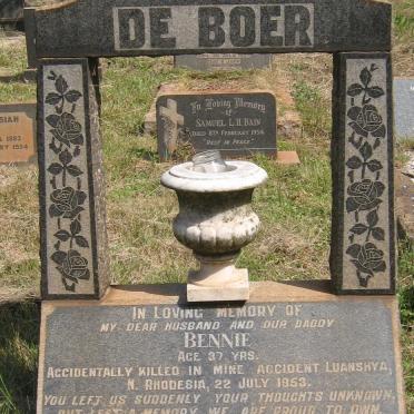 BOER Bennie, de -1953
