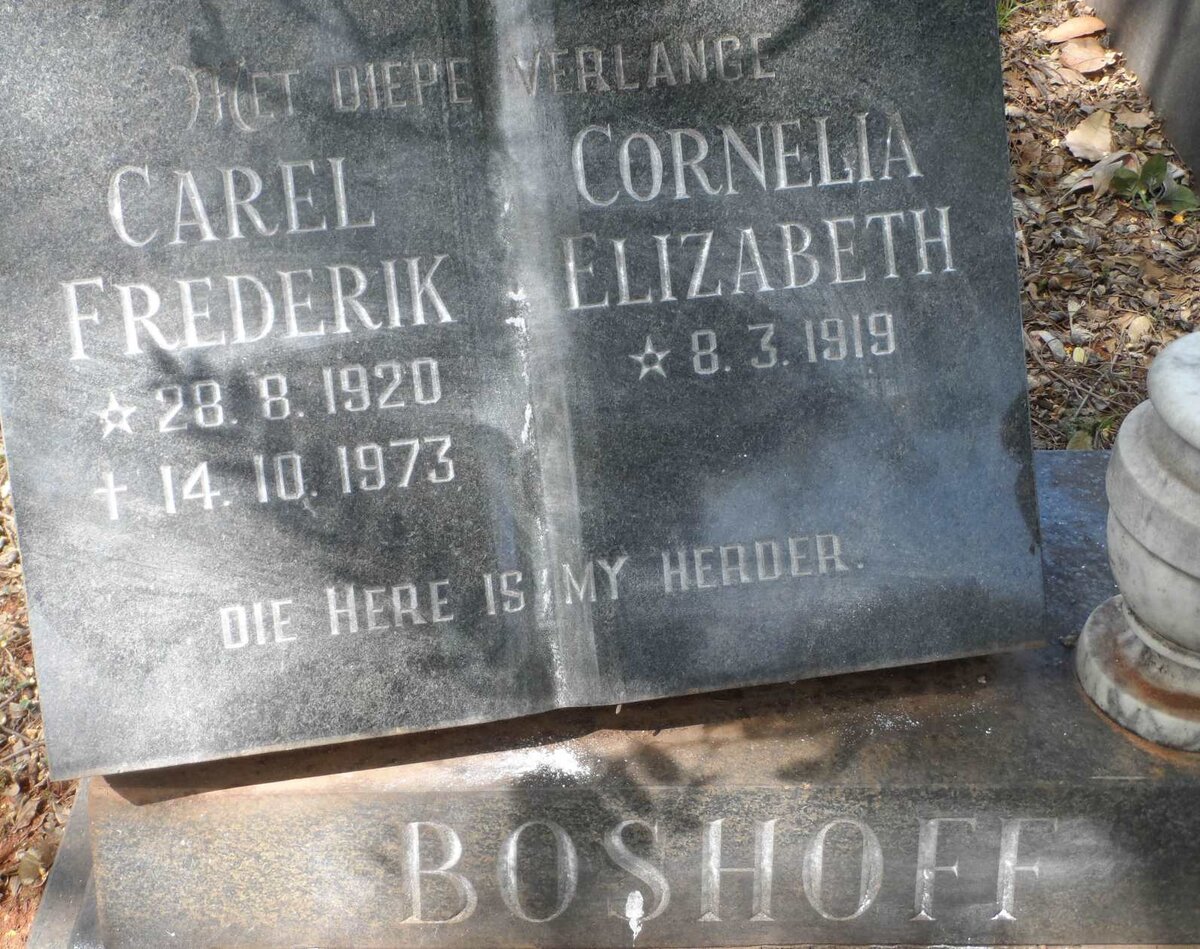 BOSHOFF Carel Frederik 1920-1973 &amp; Cornelia Elizabeth 1919-