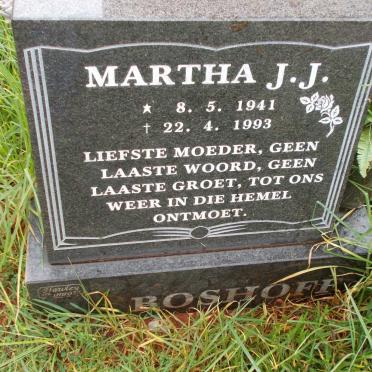 BOSHOFF Martha J.J. 1941-1993