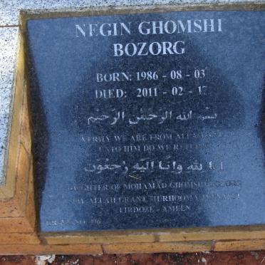 BOZORG Negin Ghomshi 1986-2011