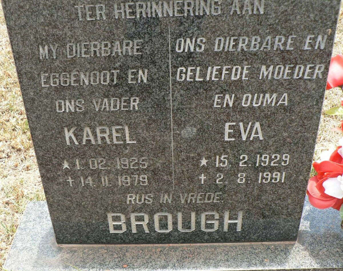 BROUGH Karel 1925-1979 &amp; Eva 1929-1991