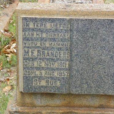 BRANDERS M.E. 1911-1952