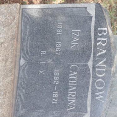 BRANDOW Izak 1891-1967 &amp; Catharina 1892-1971