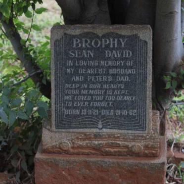 BROPHY Sean David 1921-1962