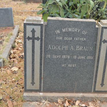 BRAUN Adolph A. 1878-1961