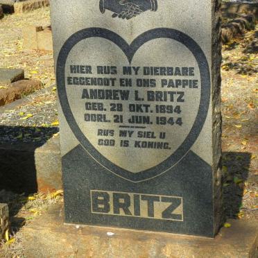 BRITZ Andrew L. 1894-1944