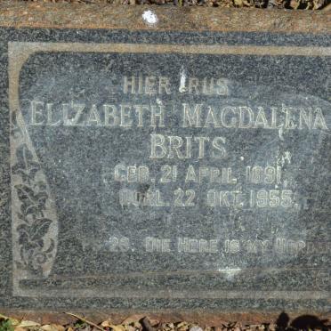 BRITS Elizabeth Magdalena 1891-1955