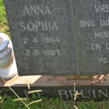 BRUIN Anna Sophia, de 1904-1983