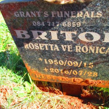 BRITOE Rosetta Veronica 1950-2016