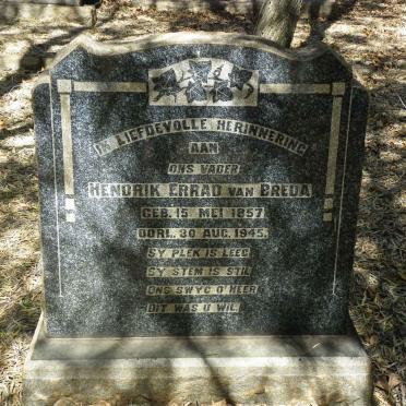 BREDA Hendrik Errad, van 1857-1945