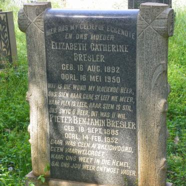 BRESLER Pieter Benjamin 1885-1952 &amp; Elizabeth Catherine 1892-1950