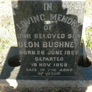 BUSHNEY Deon 1956-1959