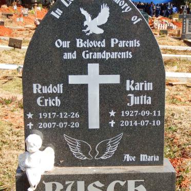 BUSCH Rudolf Erich 1917-2007 &amp; Karin Jutta 1927-2014