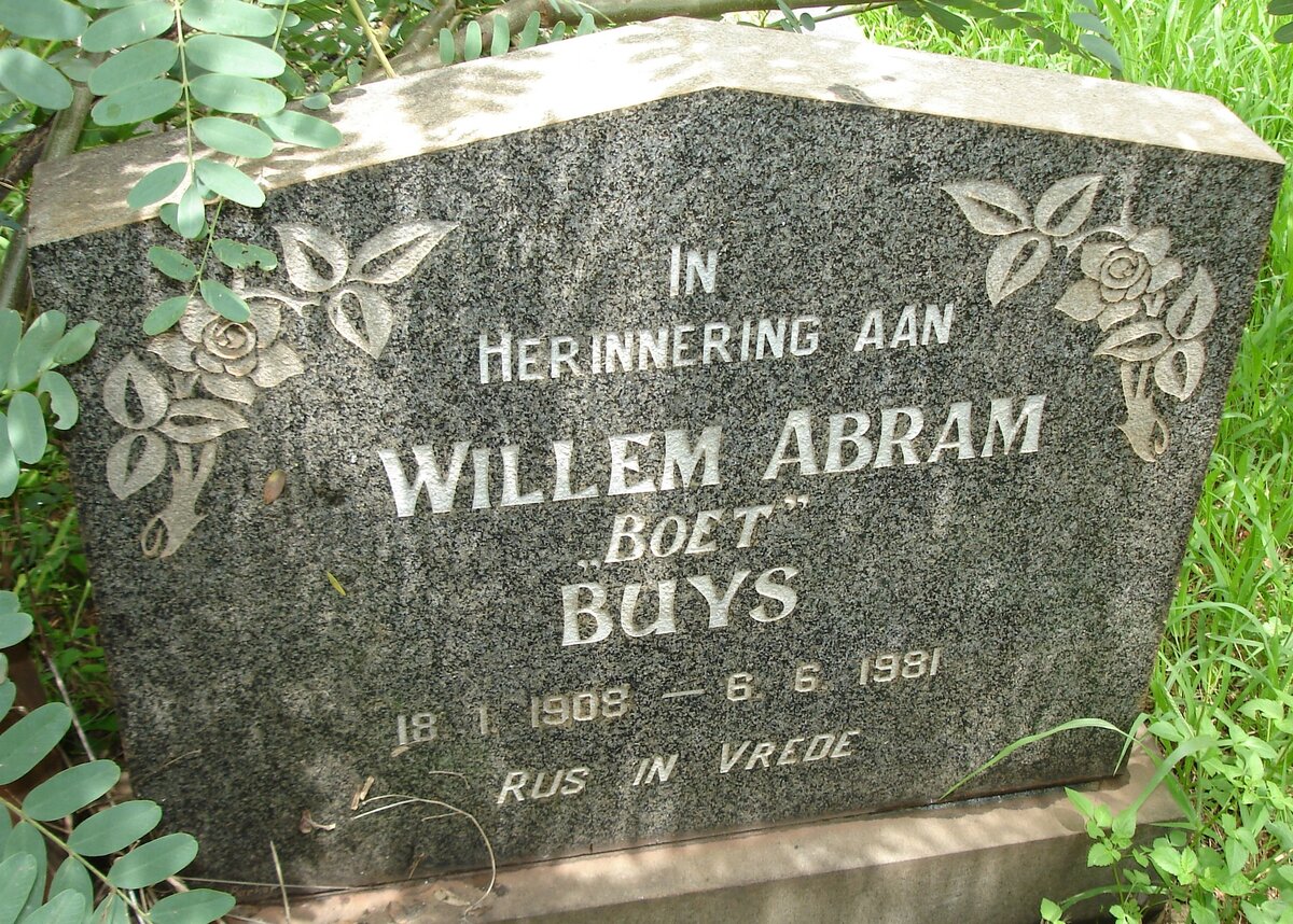 BUYS Willem Abram 1908-1981