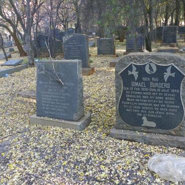 BURGERS Martha Magdalena nee PIETERSE 1883-1955 :: BURGERS Ismael 1930-1946