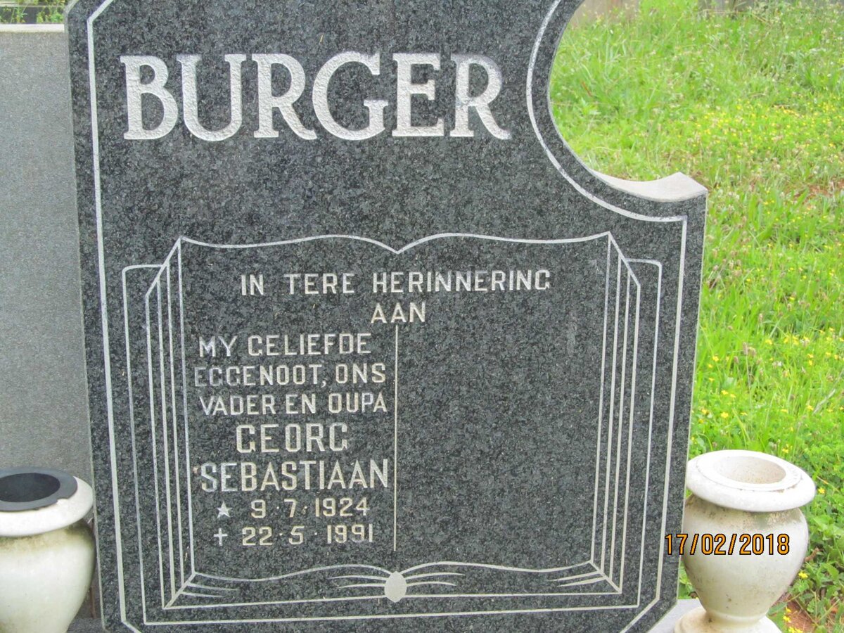 BURGER Georg Sebastiaan 1924-1991