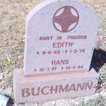 BUCHMANN Hans 1917-1984 &amp; Edith 1922-1970