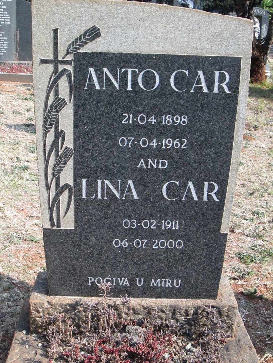 CAR Anto 1898-1962 &amp; Lina 1911-2000
