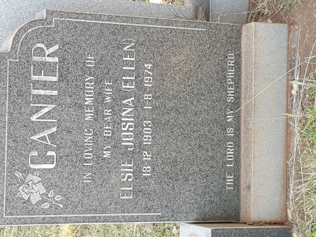 CANTER Elsie Josina 1903-1974