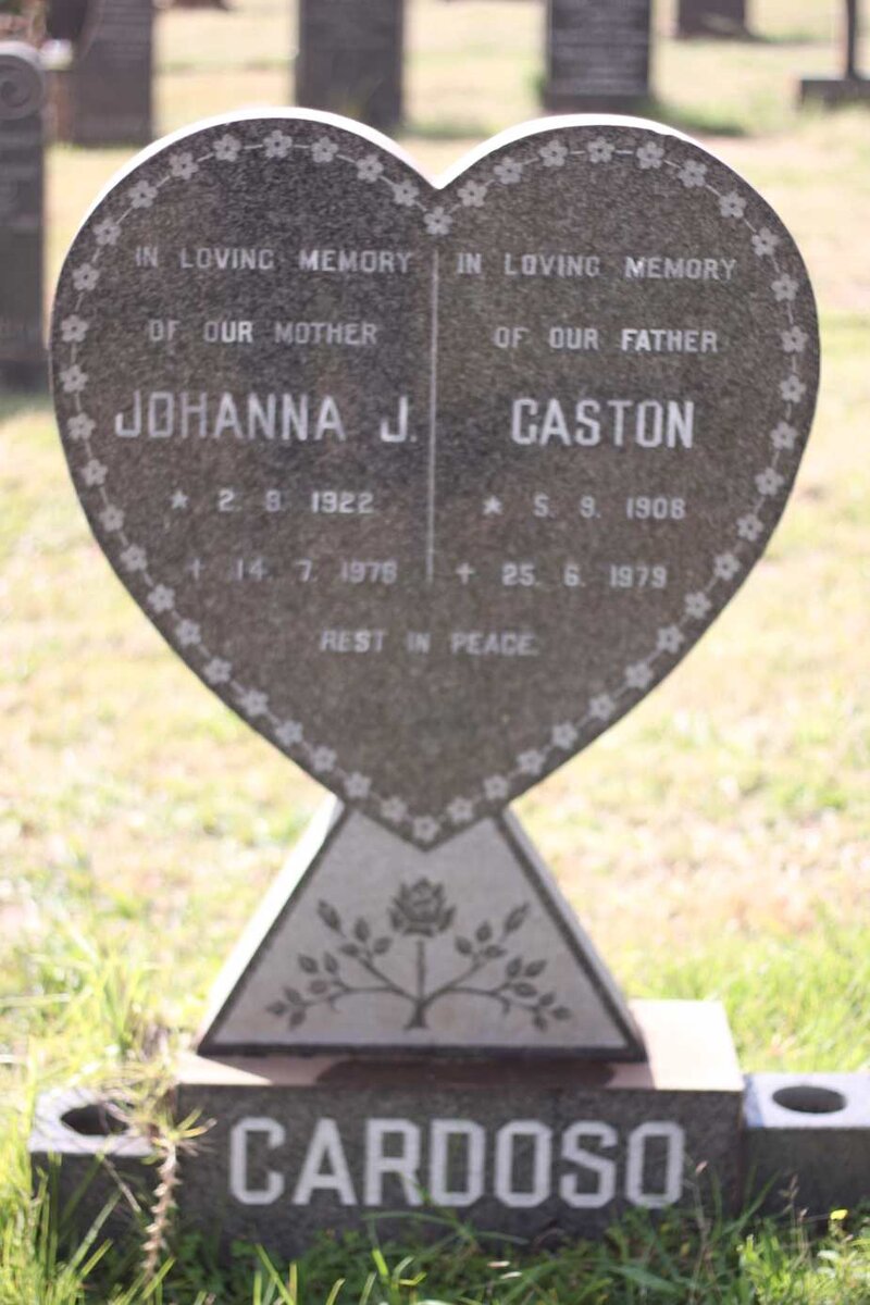 CARDOSO Caston 1908-1979 &amp; Johanna J. 1922-1978