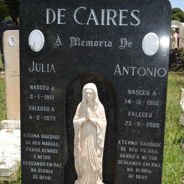 CAIRES Antonio, de 1906-2000 &amp; Julia 1901-1973
