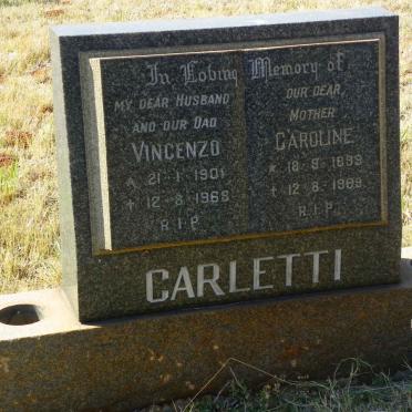 CARLETTI Vincenzo 1901-1968 &amp; Caroline 1899-1969