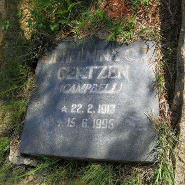 CAMPBELL Francis Gerald -1943 :: GERTZEN Wilhelmina C.Z. nee CAMPBELL  1913-1995