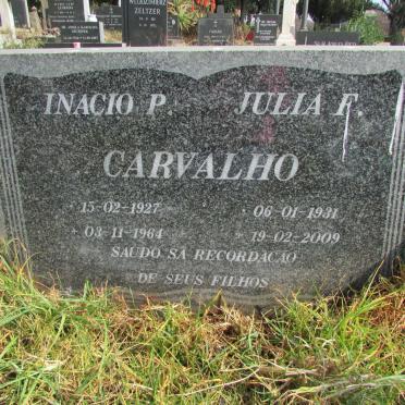 CARVALHO Inacio P. 1927-1964 &amp; Julia F. 1931-2009