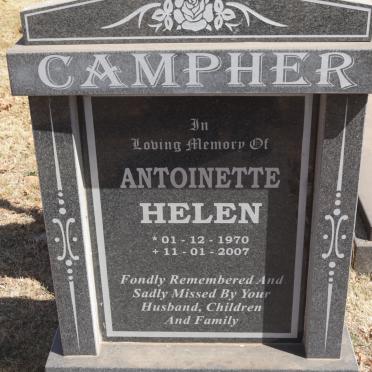 CAMPHER Antoinette Helen 1970-2007