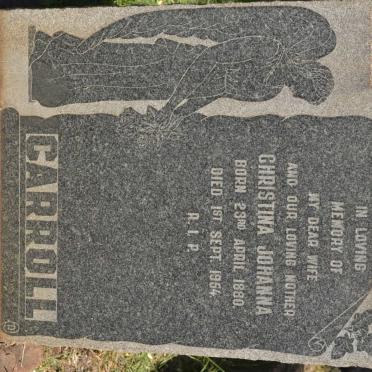 CARROLL Christina Johanna 1880-1954