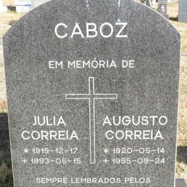 CABOZ Augusto Correia 1920-1995 &amp; Julia Correia 1919-1993