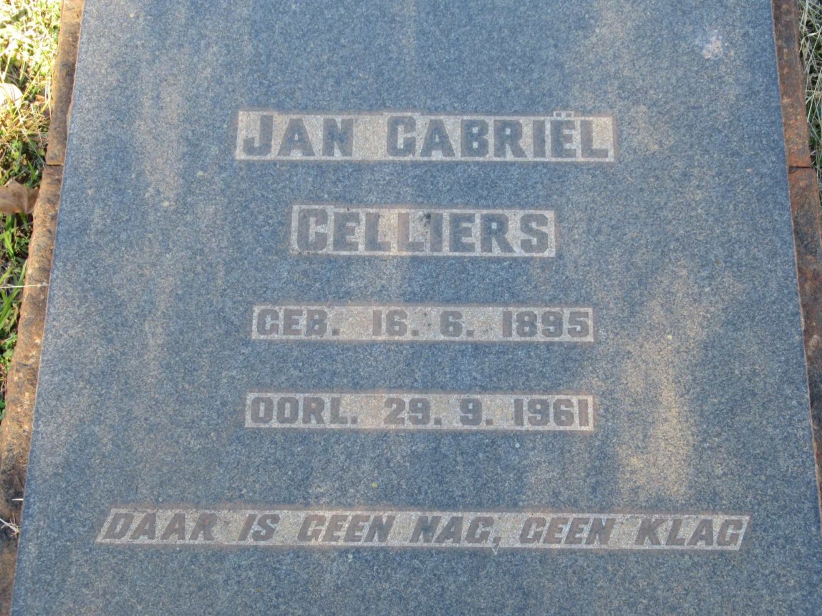 CELLIERS Jan Gabriel 1895-1961