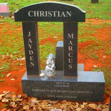 CHRISTIAN Jayden Marcus 2012-2012