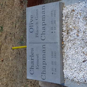 CHAPMAN Charles Ernest 1880-1947 &amp; Olive Blanch Goss 1894-1955