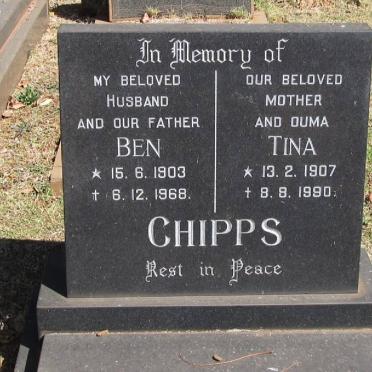 CHIPPS Ben 1903-1968 &amp; Tina 1907-1990