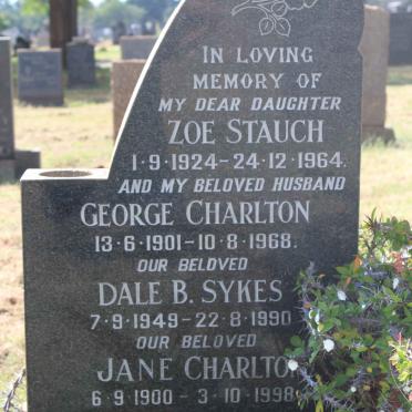 CHARLTON George 1901-1968 &amp; Jane 1900-1998