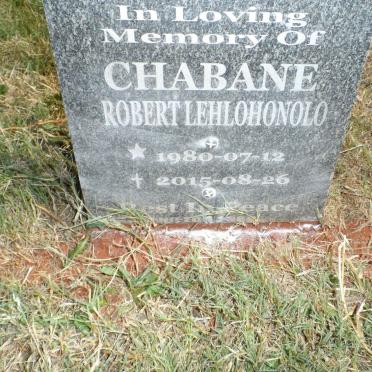 CHABANE Robert Lehlohonolo 1980-2015