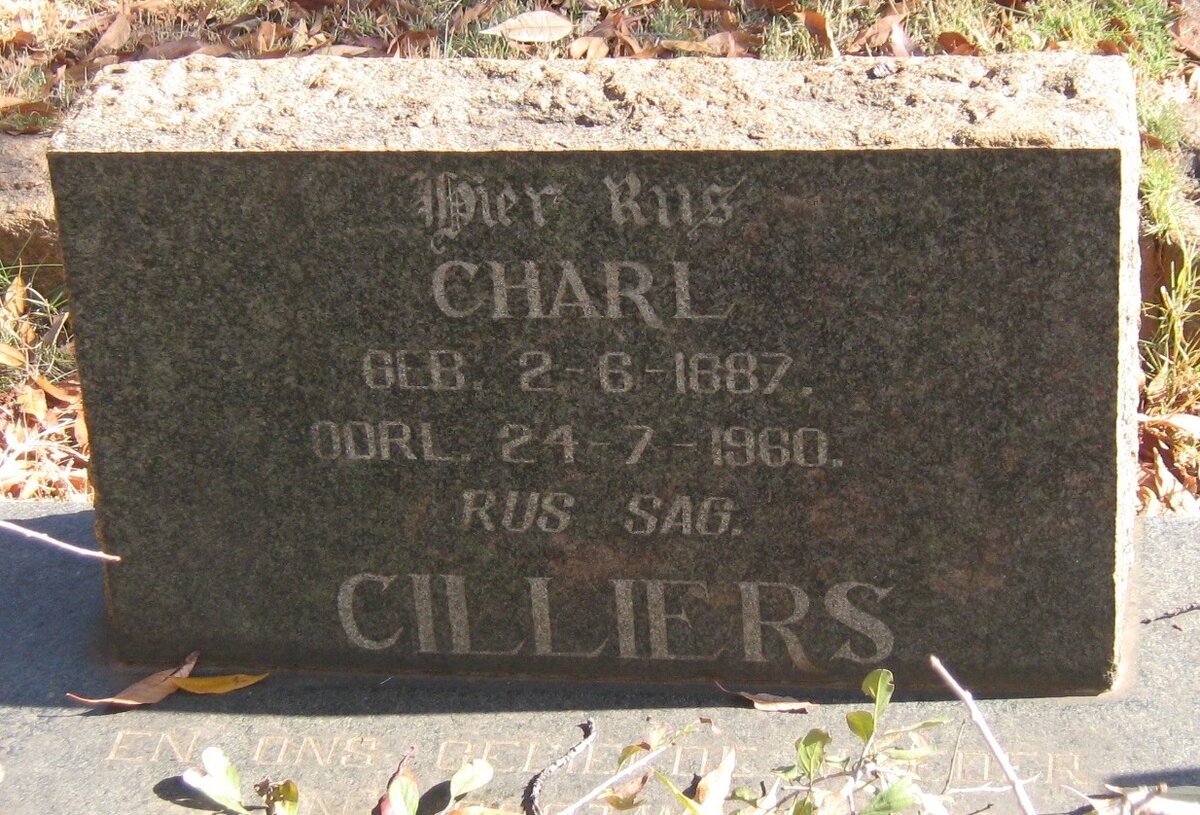 CILLIERS Charl 1887-1960
