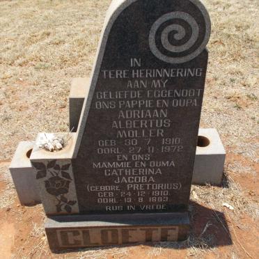 CLOETE Adriaan Albertus Moller 1910-1972 &amp; Catherina Jacoba PRETORIUS 1910-1983