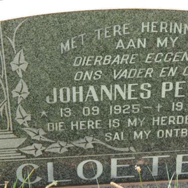 CLOETE Johannes Petrus 1925-1990