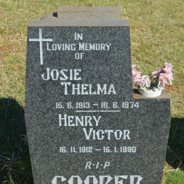 COOPER Henry Victor 1912-1990 &amp; Josie Thelma 1913-1974