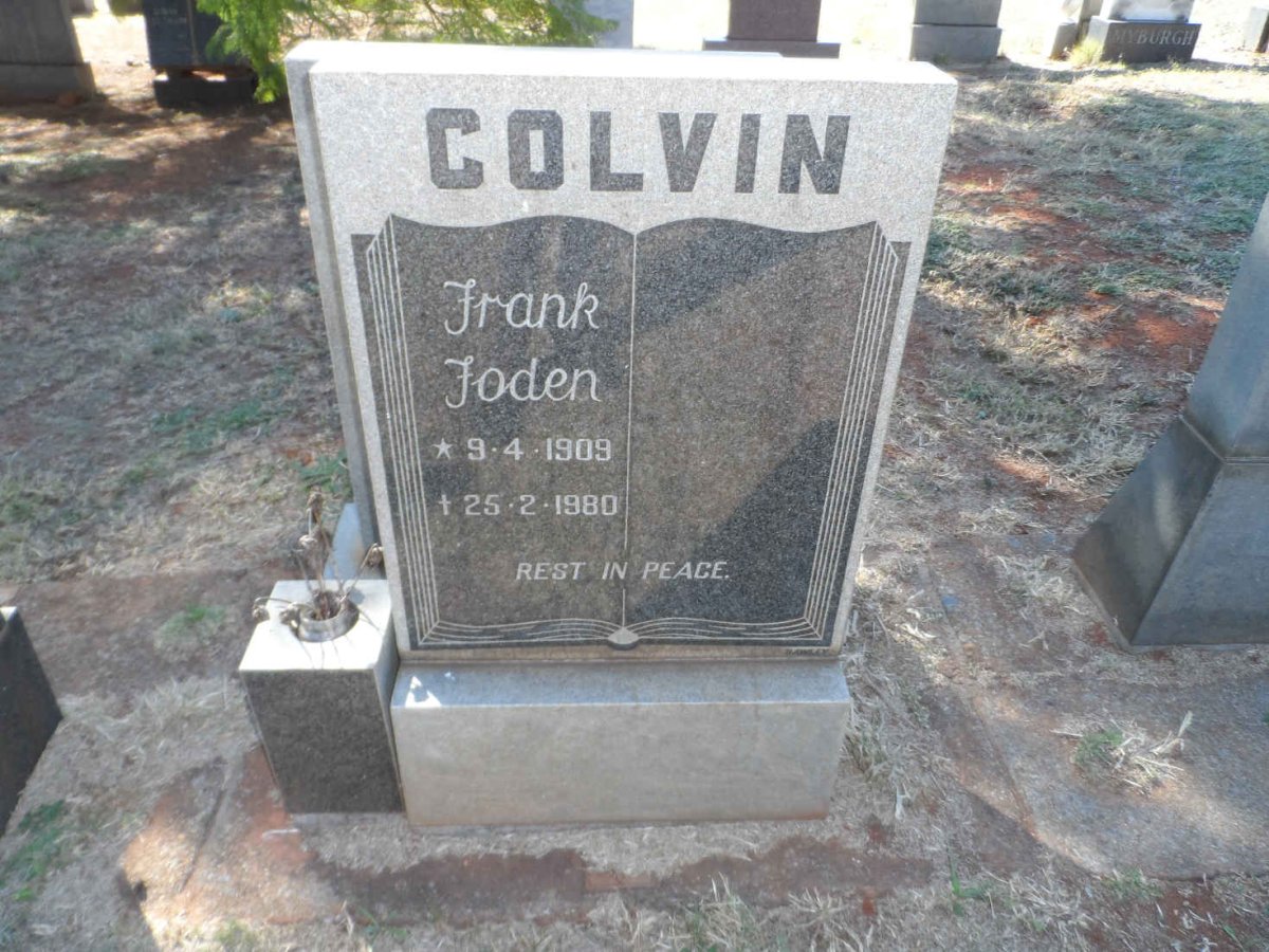 COLVIN Frank Fodin 1909-1980