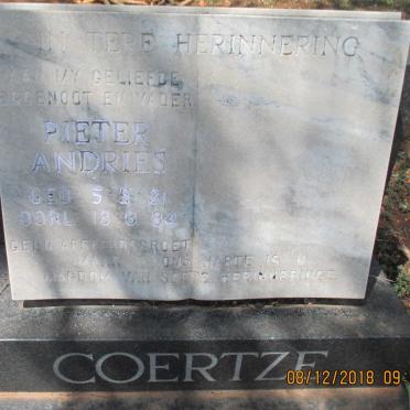 COERTZE Pieter Andries 1931-1984