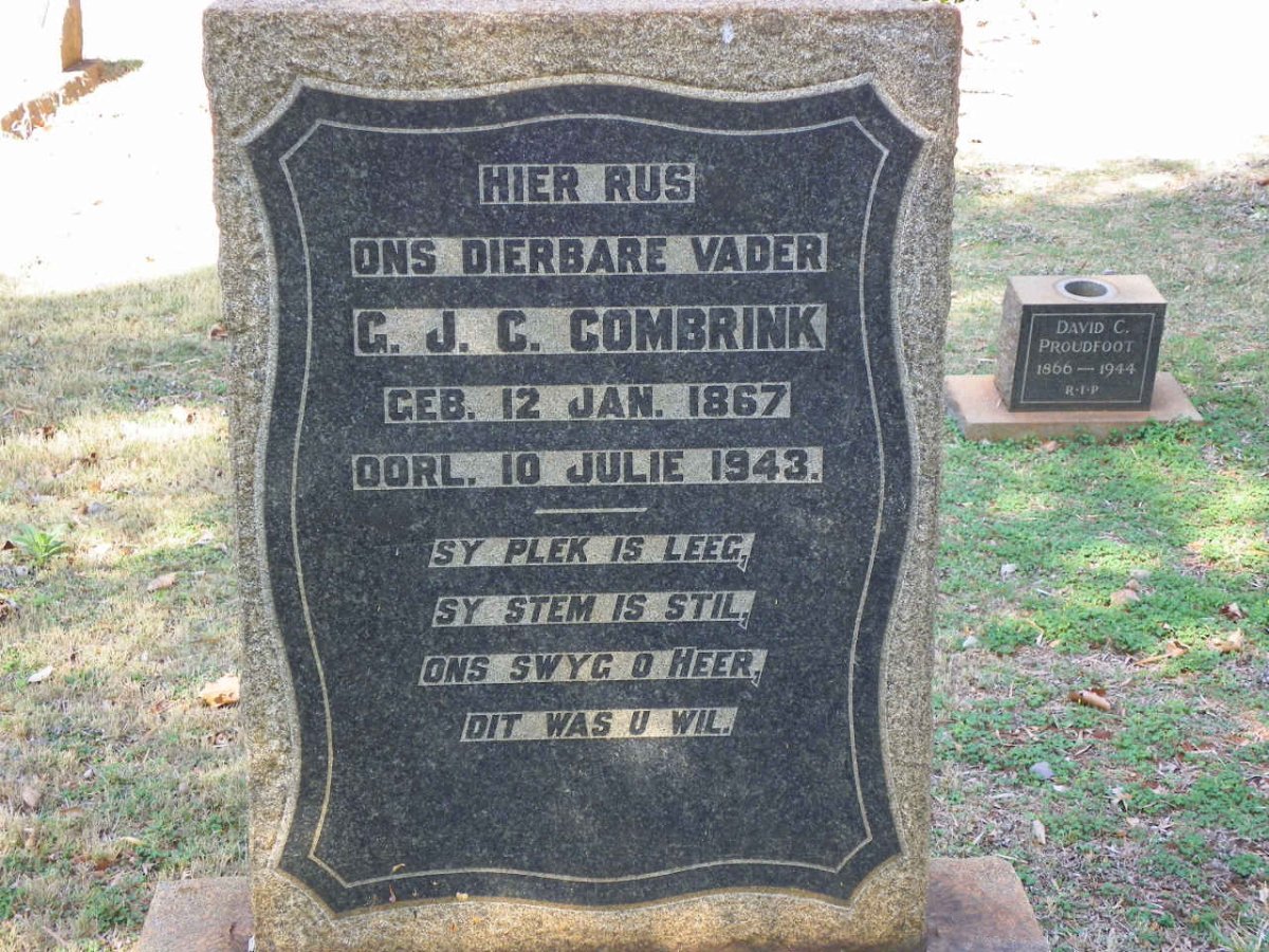 COMBRINK G.J.C. 1867-1943