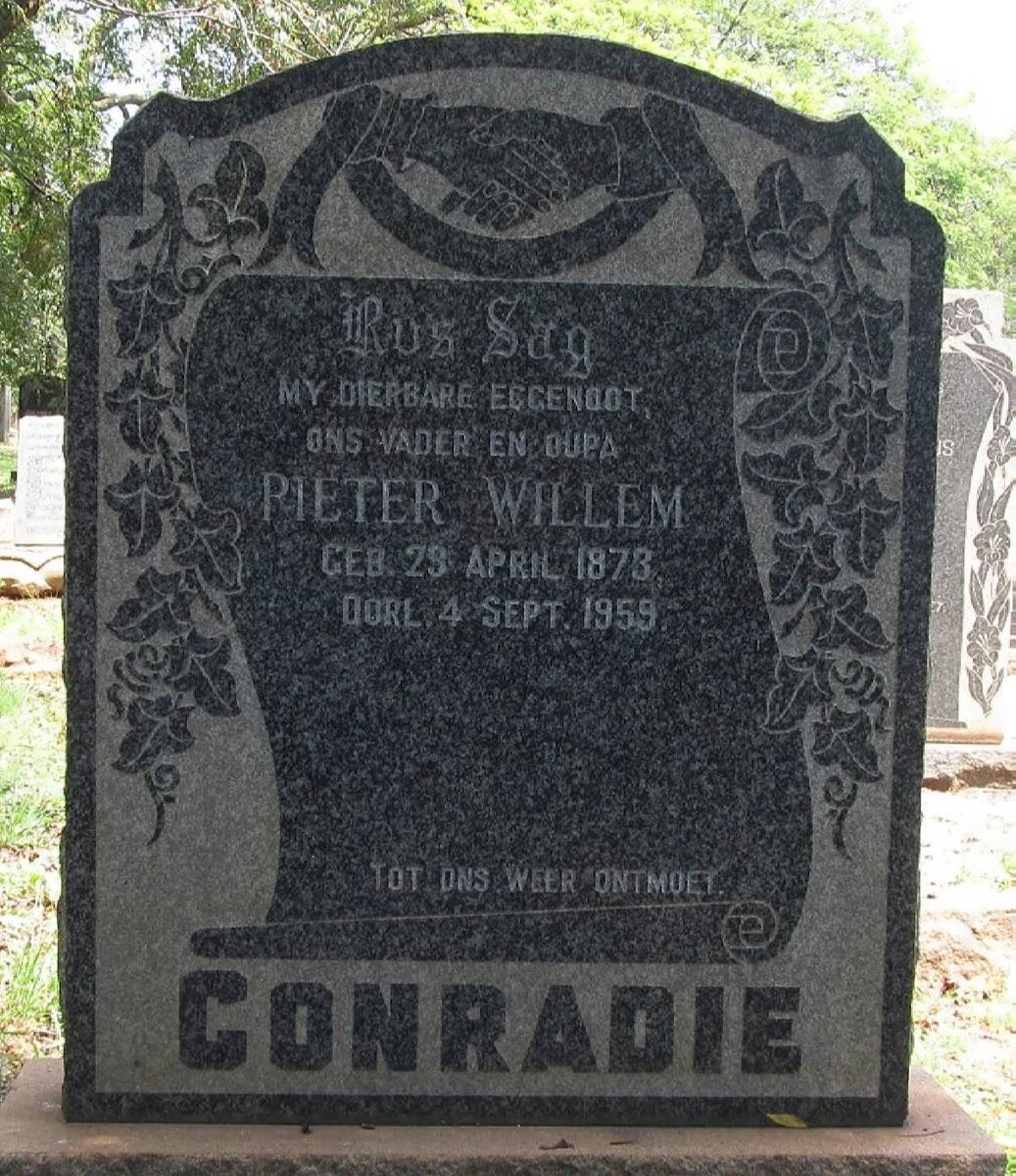 CONRADIE Pieter Willem 1873-1959