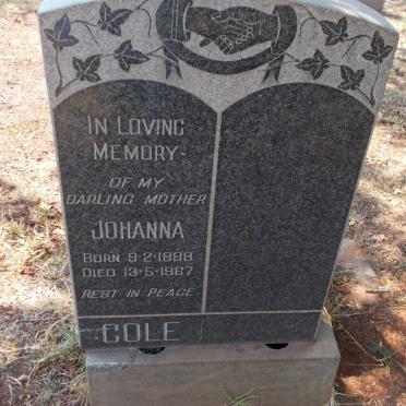 COLE Johanna 1888-1967