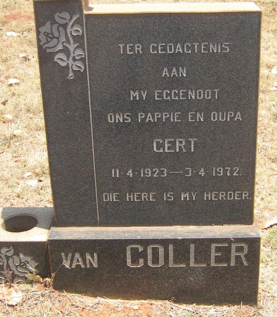 COLLER Gert, van 1923-1972