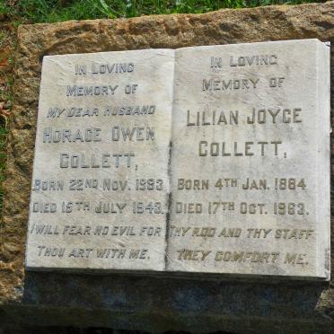 COLLETT Horace Owen 1883-1943 &amp; Lilian Joyce 1884-1963