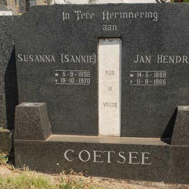 COETSEE Jan Hendrik 1889-1965 &amp; Susanna 1892-1970