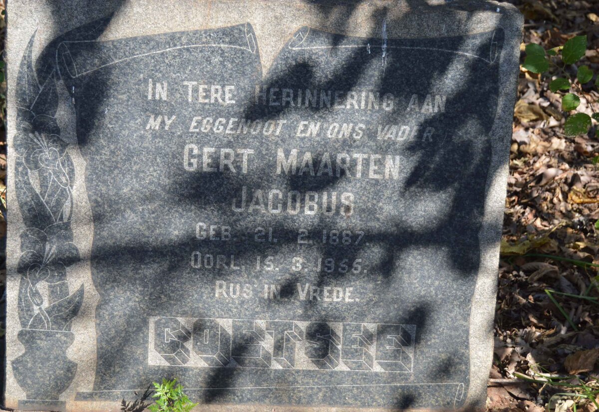 COETSEE Gert Maarten Jacobus 1887-1955